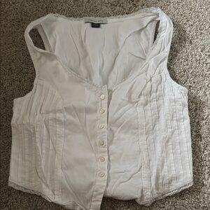 American Eagle Outfitters White Bustier Vest